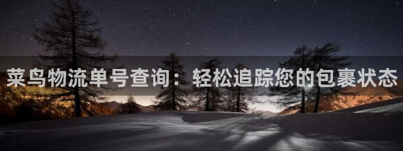 28圈官网开奖结果预测查询：菜鸟物流