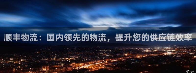 28圈下载体育：顺丰物流：国内领先的